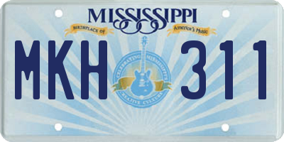 MS license plate MKH311
