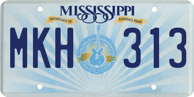 MS license plate MKH313