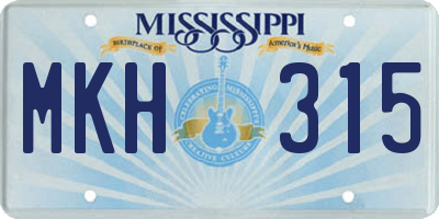 MS license plate MKH315