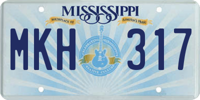 MS license plate MKH317
