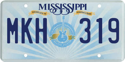 MS license plate MKH319