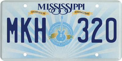 MS license plate MKH320