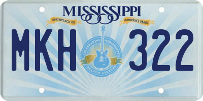 MS license plate MKH322