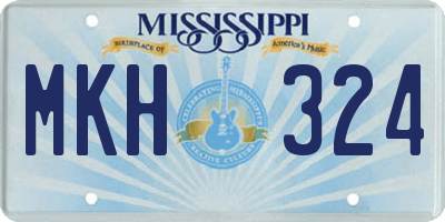 MS license plate MKH324