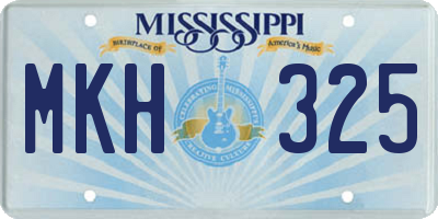 MS license plate MKH325