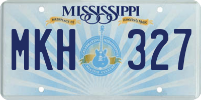 MS license plate MKH327