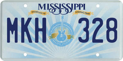 MS license plate MKH328