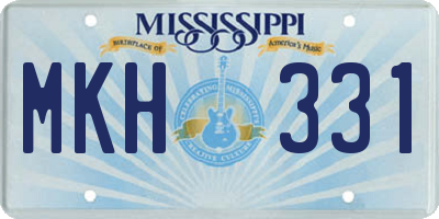 MS license plate MKH331