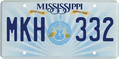 MS license plate MKH332