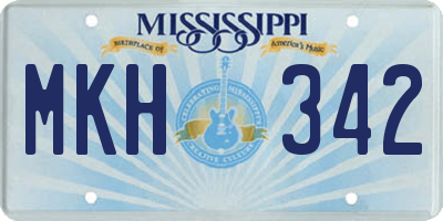 MS license plate MKH342