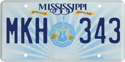 MS license plate MKH343