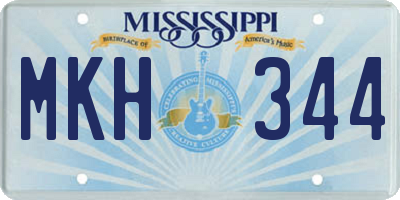MS license plate MKH344