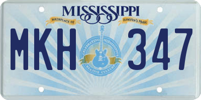 MS license plate MKH347