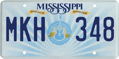 MS license plate MKH348