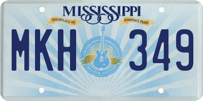 MS license plate MKH349