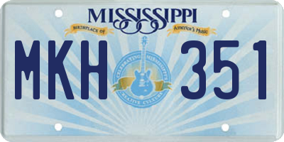 MS license plate MKH351