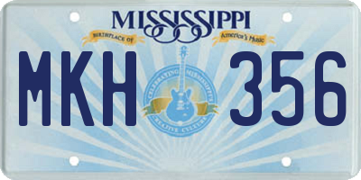 MS license plate MKH356
