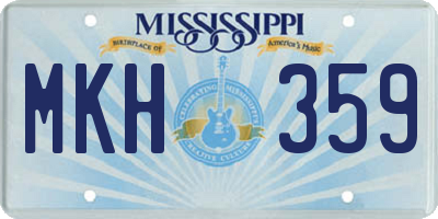 MS license plate MKH359
