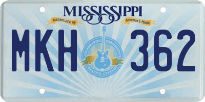 MS license plate MKH362
