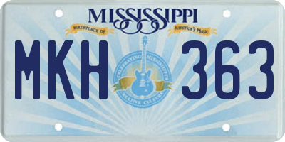 MS license plate MKH363