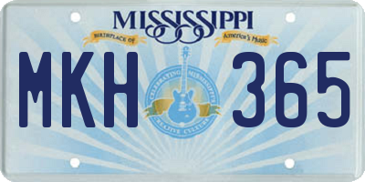 MS license plate MKH365