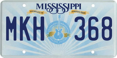 MS license plate MKH368