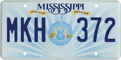 MS license plate MKH372