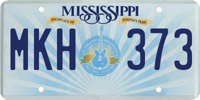 MS license plate MKH373