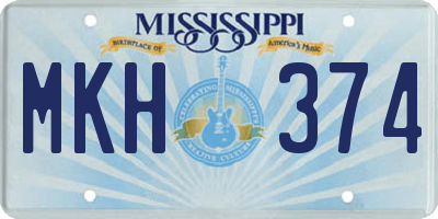 MS license plate MKH374