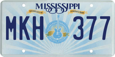 MS license plate MKH377