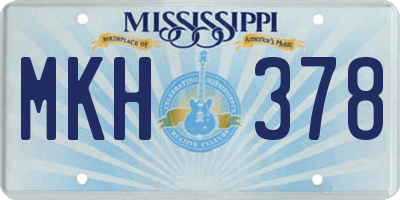 MS license plate MKH378