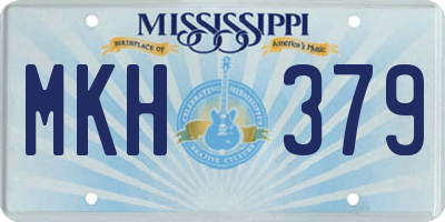MS license plate MKH379