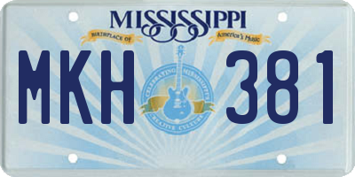 MS license plate MKH381