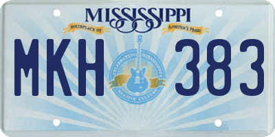 MS license plate MKH383