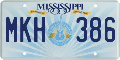 MS license plate MKH386