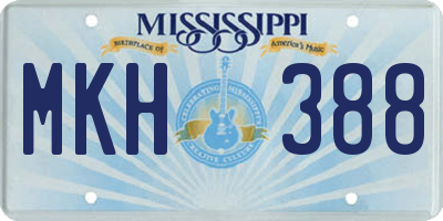 MS license plate MKH388