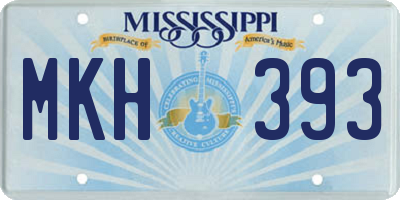 MS license plate MKH393
