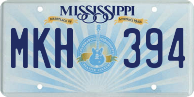 MS license plate MKH394