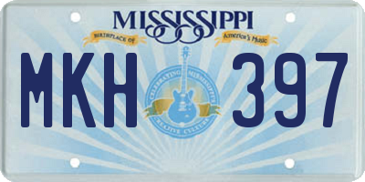 MS license plate MKH397