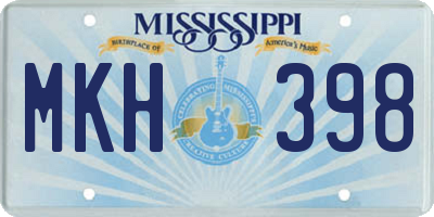 MS license plate MKH398