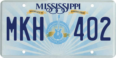 MS license plate MKH402