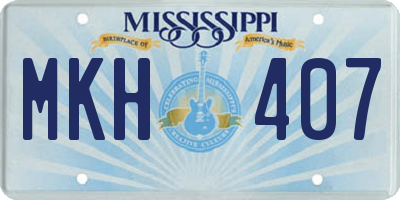 MS license plate MKH407