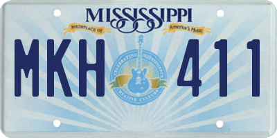 MS license plate MKH411