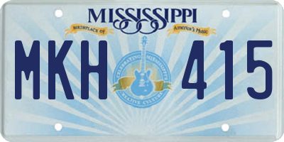 MS license plate MKH415