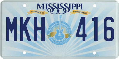 MS license plate MKH416