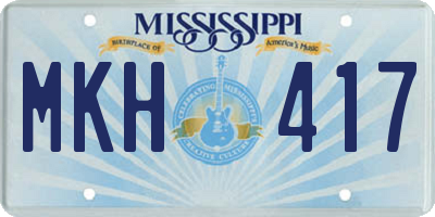 MS license plate MKH417