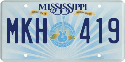 MS license plate MKH419