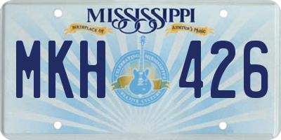 MS license plate MKH426
