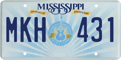 MS license plate MKH431