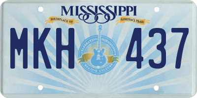 MS license plate MKH437